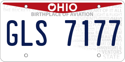 OH license plate GLS7177