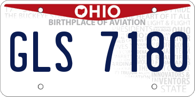 OH license plate GLS7180