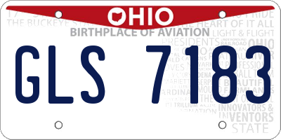OH license plate GLS7183