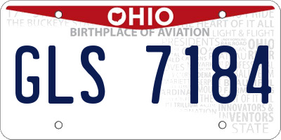 OH license plate GLS7184