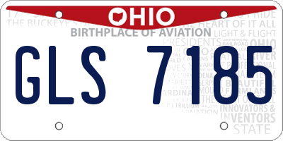 OH license plate GLS7185