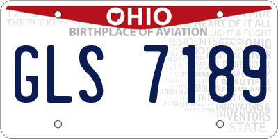 OH license plate GLS7189