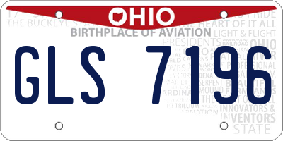 OH license plate GLS7196
