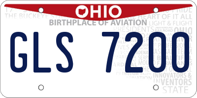 OH license plate GLS7200