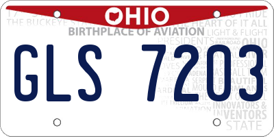OH license plate GLS7203