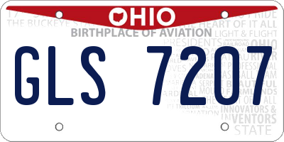OH license plate GLS7207