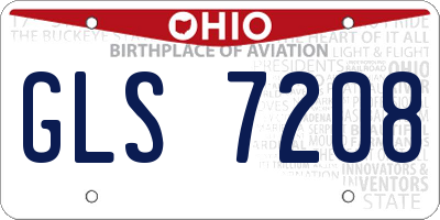 OH license plate GLS7208