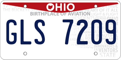 OH license plate GLS7209