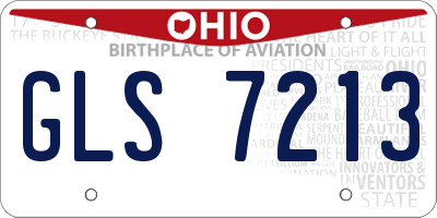 OH license plate GLS7213