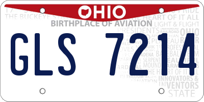 OH license plate GLS7214