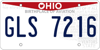 OH license plate GLS7216
