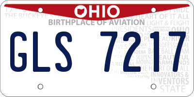 OH license plate GLS7217