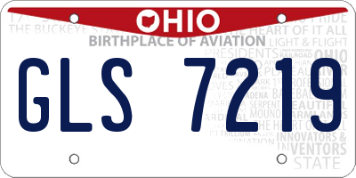 OH license plate GLS7219