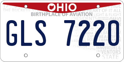 OH license plate GLS7220