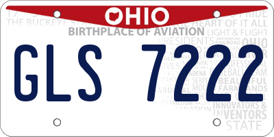 OH license plate GLS7222