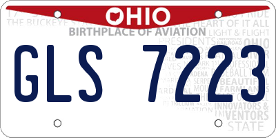 OH license plate GLS7223