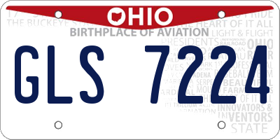 OH license plate GLS7224