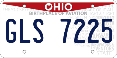 OH license plate GLS7225