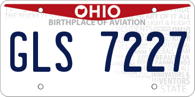 OH license plate GLS7227