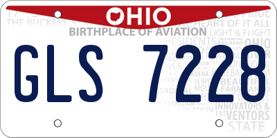 OH license plate GLS7228
