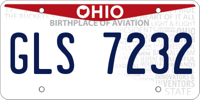 OH license plate GLS7232