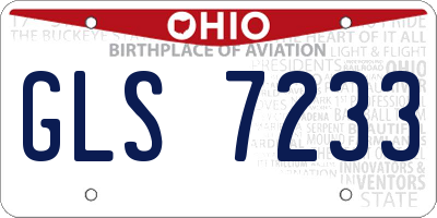 OH license plate GLS7233