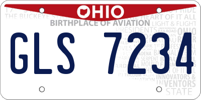 OH license plate GLS7234