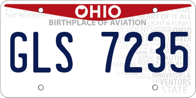 OH license plate GLS7235
