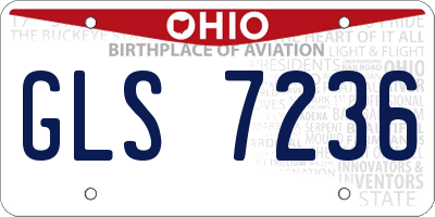OH license plate GLS7236