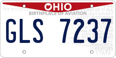 OH license plate GLS7237