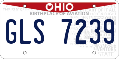 OH license plate GLS7239