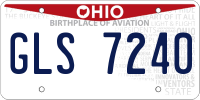 OH license plate GLS7240