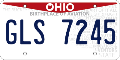 OH license plate GLS7245