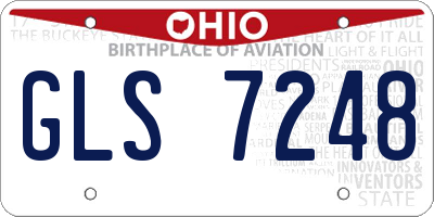 OH license plate GLS7248