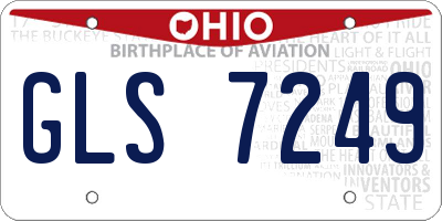 OH license plate GLS7249
