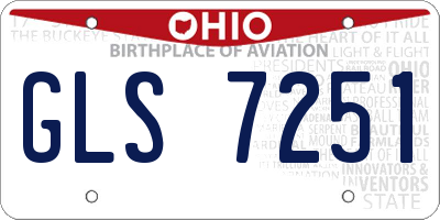 OH license plate GLS7251