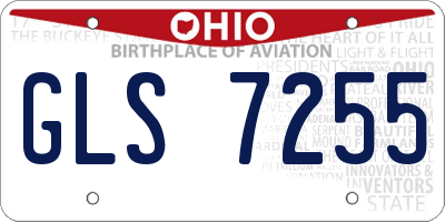 OH license plate GLS7255