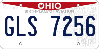 OH license plate GLS7256