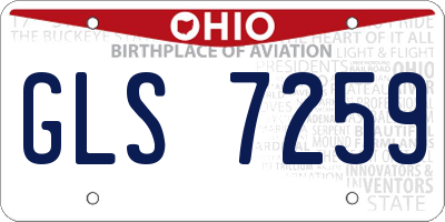 OH license plate GLS7259
