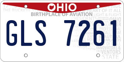 OH license plate GLS7261