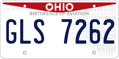 OH license plate GLS7262