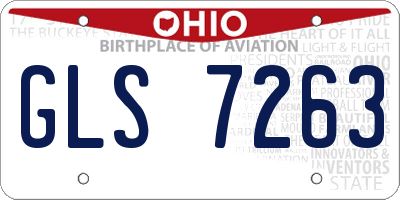 OH license plate GLS7263