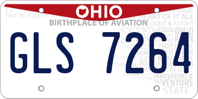 OH license plate GLS7264