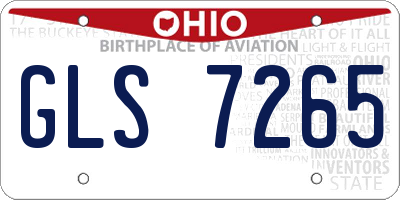 OH license plate GLS7265