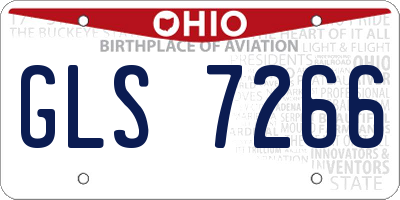 OH license plate GLS7266