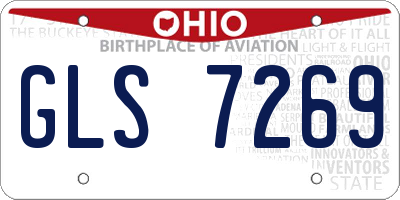 OH license plate GLS7269