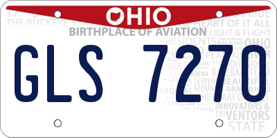 OH license plate GLS7270