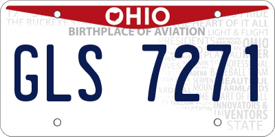 OH license plate GLS7271