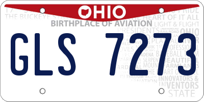 OH license plate GLS7273