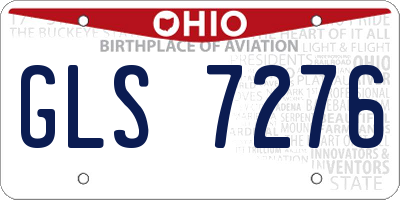 OH license plate GLS7276